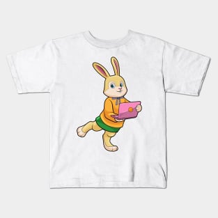 Bunny as Secretary with Laptop Kids T-Shirt